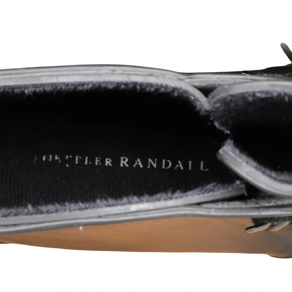 Loeffler Randall Black Lace Up Ankle Rain Boots Womens 7 Waterproof Rubber